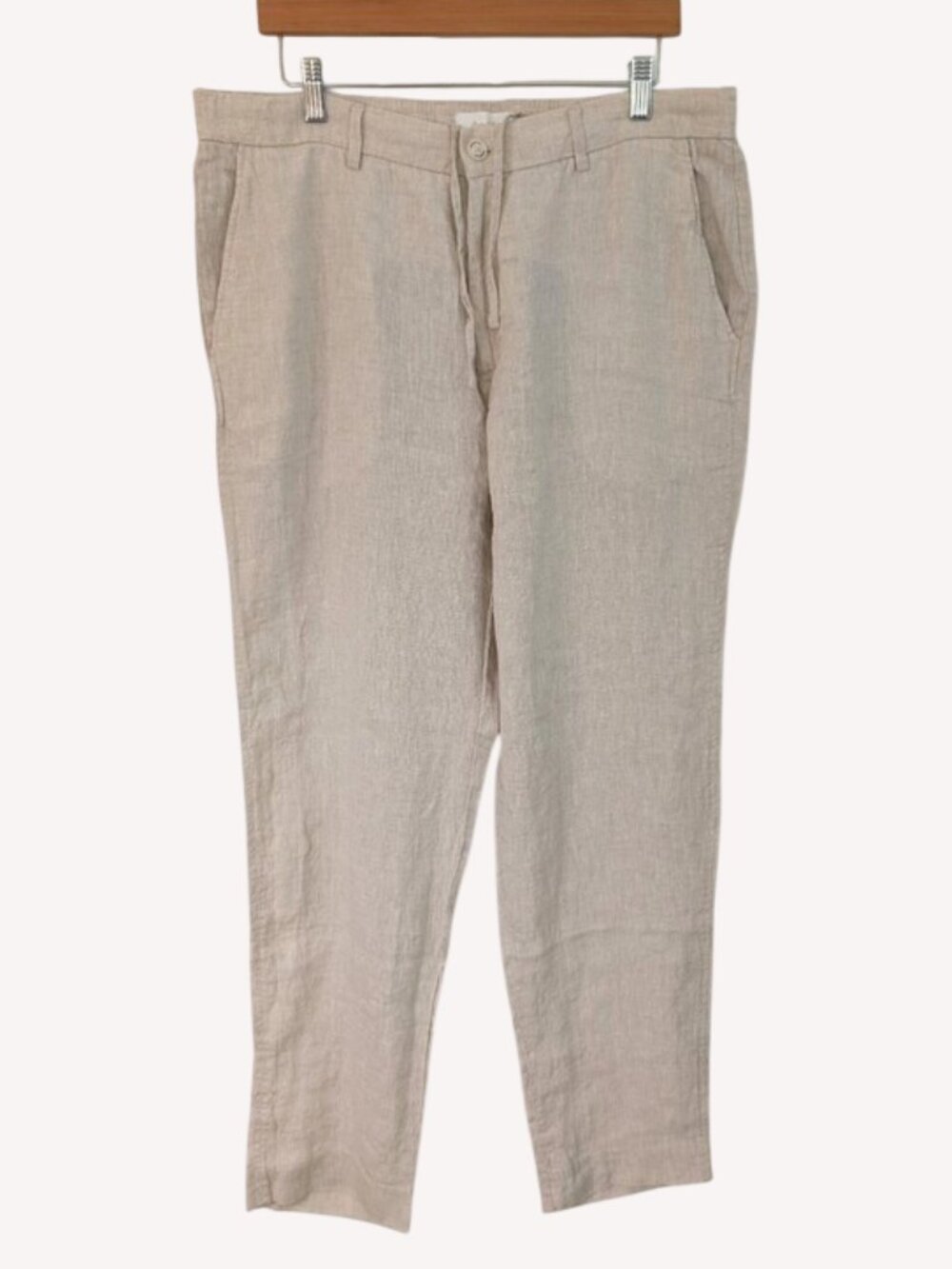 Porter & Ash‎ Men's 100% Linen Casual Pants Pockets- Natural Beige 38